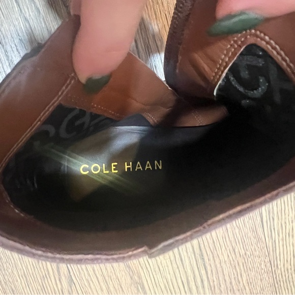 NWT Cole Haan Leather Waterbroof River Chelsea Bootie- Brown Size 6 - Picture 9 of 12